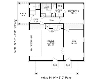 1st Floor Plan, 062G-0280