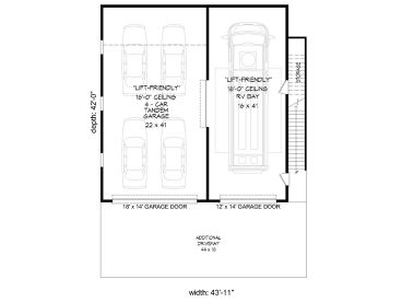 1st Floor Plan, 062G-0134