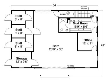 1st Floor Plan, 051B-0007
