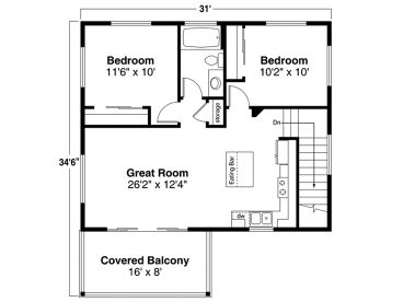 2nd Floor Plan, 051G-0154