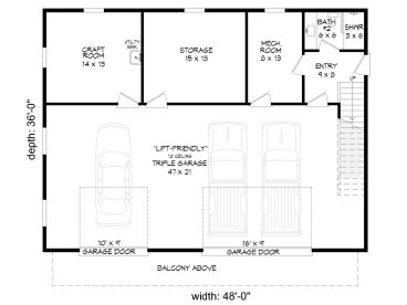 1st Floor Plan, 062G-0361