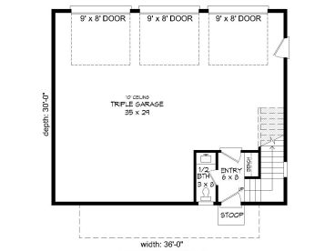 1st Floor Plan, 062H-0190