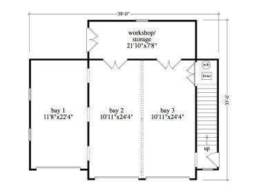Carriage House Plans | Carriage House Plan with Workshop Design #053G 