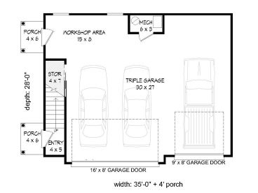 1st Floor Plan, 062G-0066