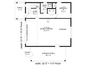 1st Floor Plan, 062G-0339