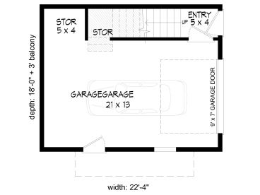 1st Floor Plan, 062G-0287