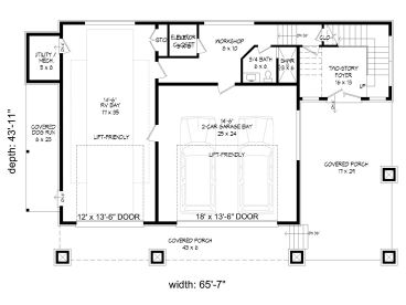 1st Floor Plan, 062G-0291