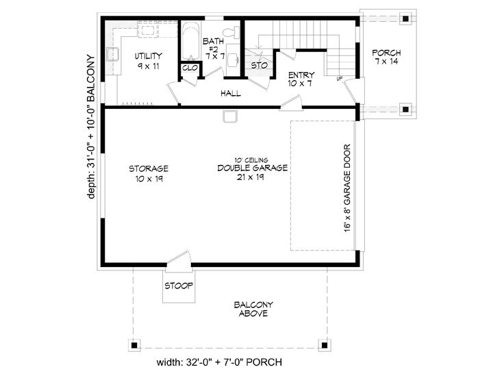 1st Floor Plan, 062G-0316