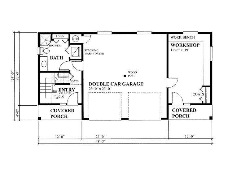 Garage Plans TwoCar Garage Plan with