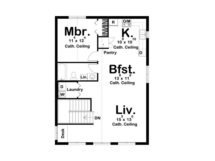 2nd Floor Plan, 050G-0107
