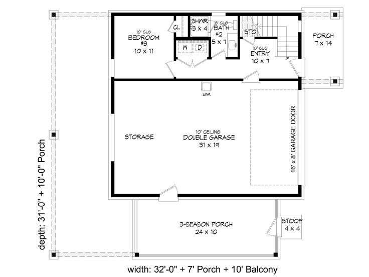 1st Floor Plan, 062G-0327