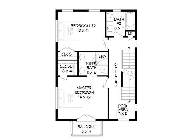 2nd Floor Plan, 062G-0199