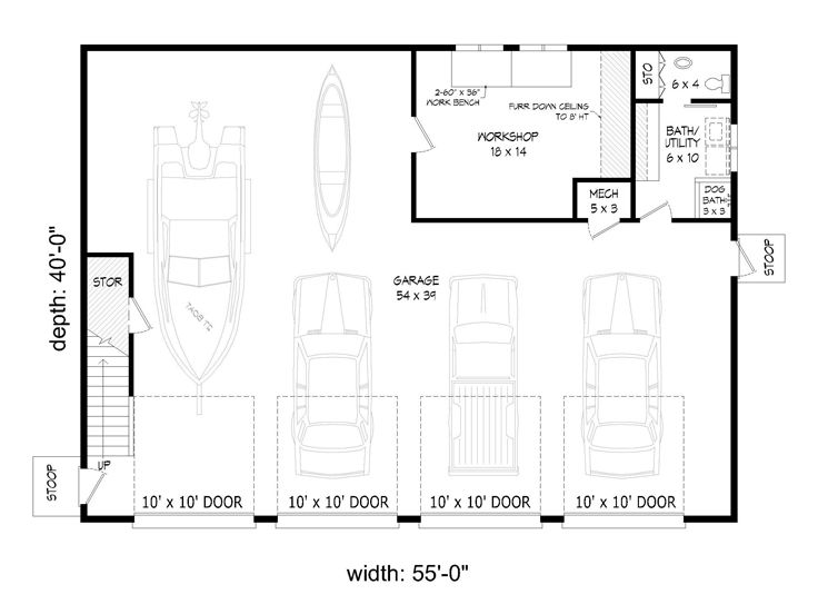 1st Floor Plan, 062G-0296