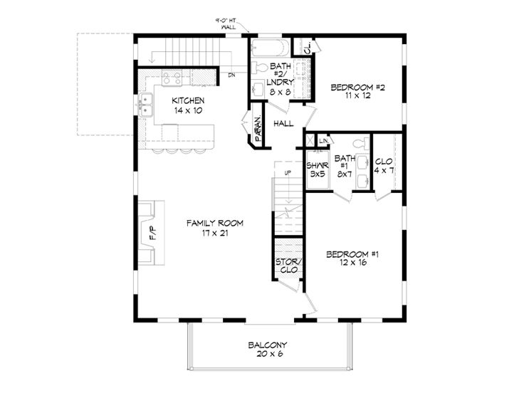 2nd Floor Plan, 062G-0303