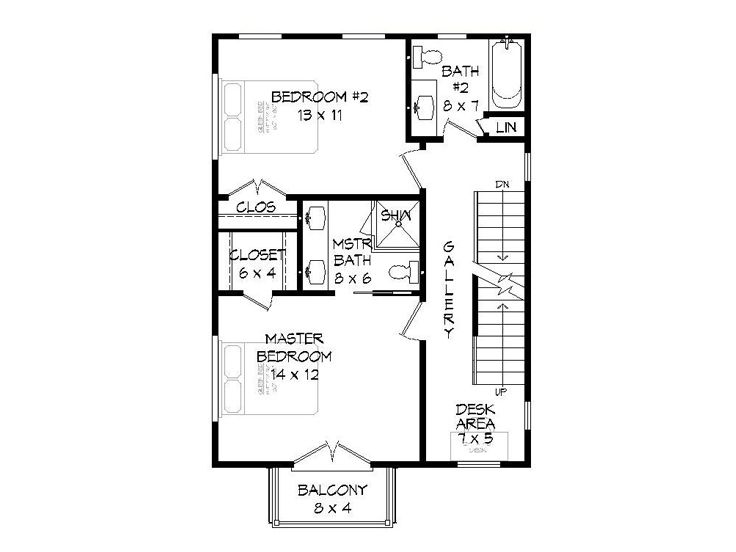 2nd Floor Plan, 062G-0130