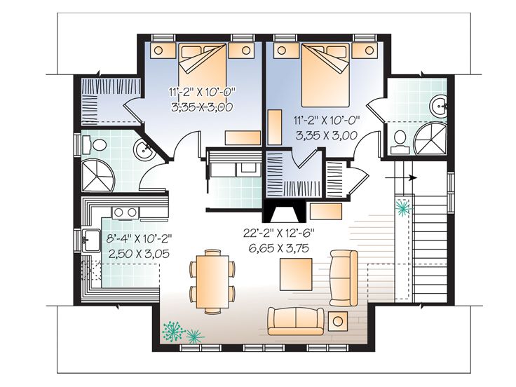 Carriage House Plans | 2-Car Garage Apartment Plan Design # 027G-0006