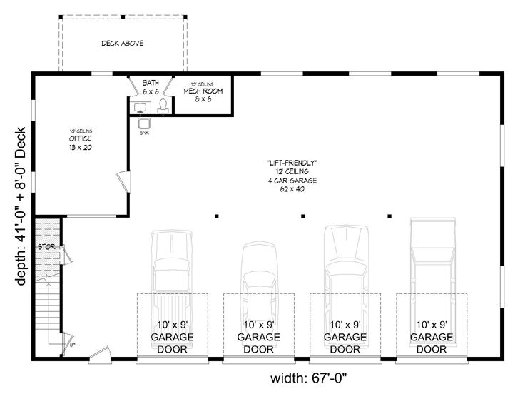1st Floor Plan, 062G-0297