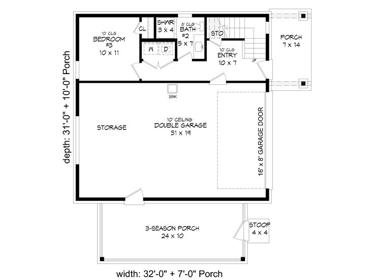 1st Floor Plan, 062G-0277