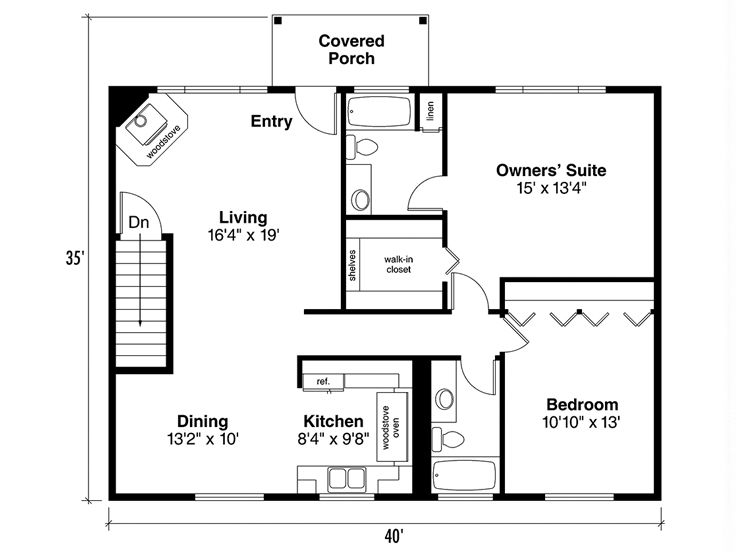 2nd Floor Plan, 051G-0155