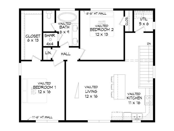 2nd Floor Plan, 062G-0407