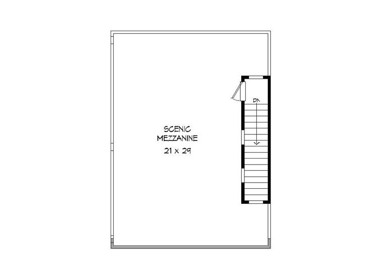 Mezzanine Floor Plan, 062G-0130