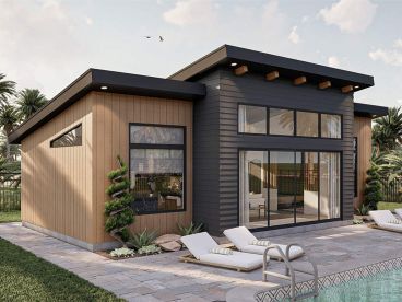 Backyard Pool House Plan, 050P-0029