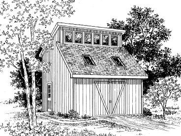 Garden Shed Plan, 057S-0003
