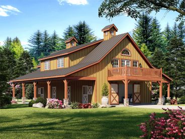 Horse Barn with Apartment, 062B-0023