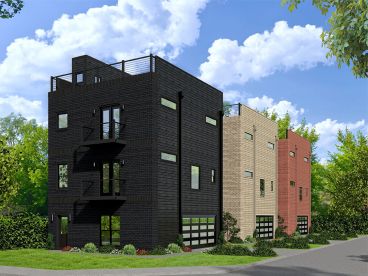 Modern Narrow Lot House Plan, 062G-0135