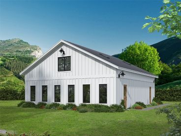 Outbuilding Plan with Loft, 062B-0030