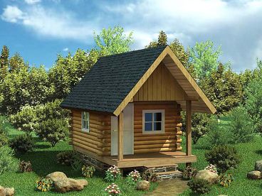 Cabin-Style Shed Plan, 047S-0001