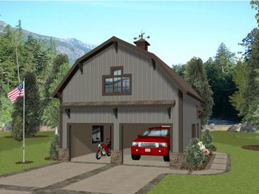Carriage House Plans Barn-Style Carriage House Plan with 