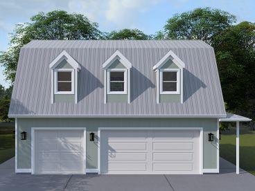 3-Car Garage Plan with Loft, 065G-0077