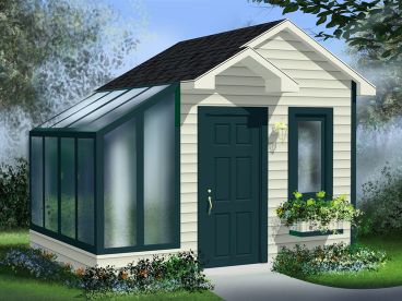 Garden Shed Plan, 072S-0020
