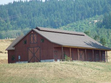 Horse Barn Plan, Rear, 051B-0002