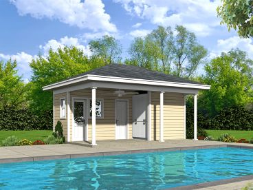 Pool House Plan, 062P-0002