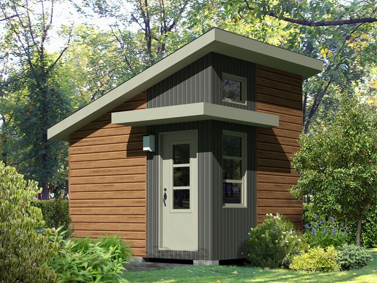 7' X 12' Modern Storage Lean-to Garden Shed Plans Design #80712 for sale online 