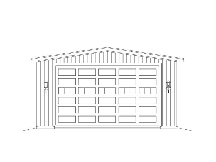 Double RV Garage Plan, 062G-0053