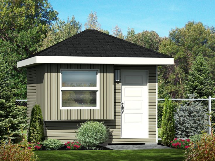 Garden Shed Plan, 072S-0024