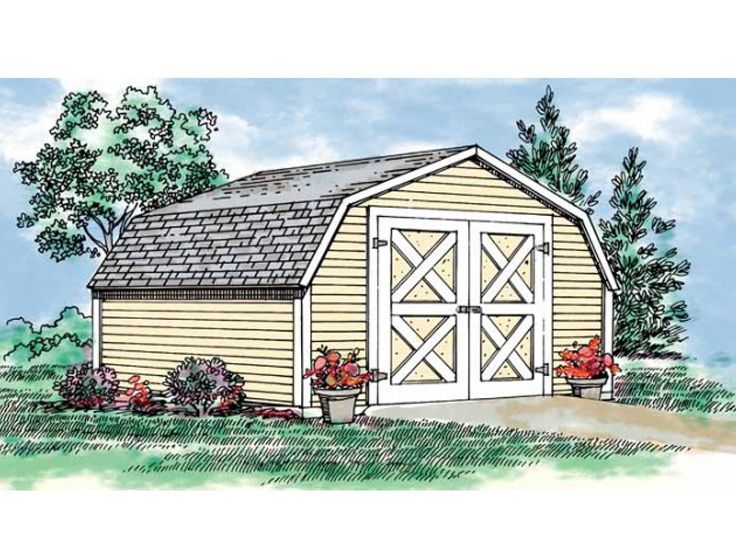 Barn-Style Shed Plan, 033G-0006