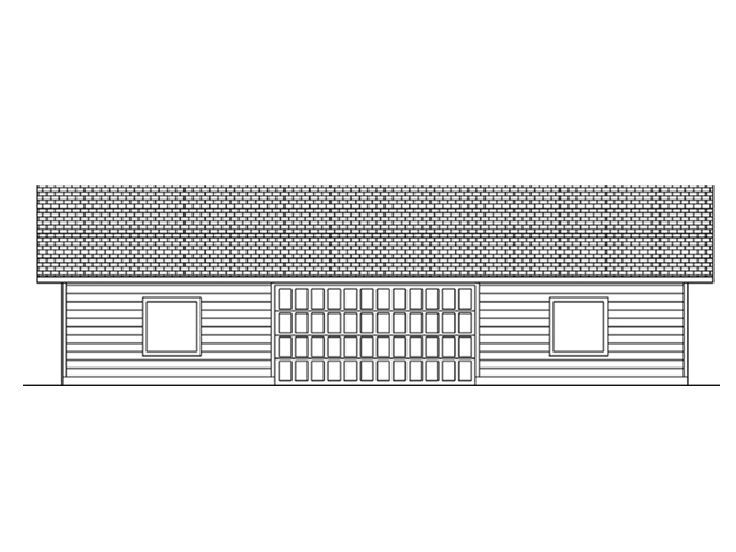 Boat Storage Garage Plan, 013G-0015
