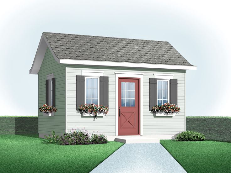 Garden Shed Plan, 028S-0001